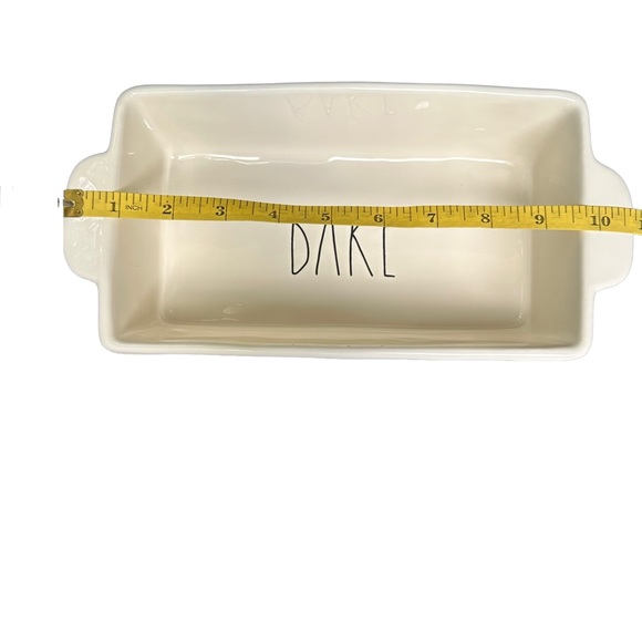 Rae Dunn BAKE Baking Dish Pan White Black Large Letters Dimples NWT 2017 OG - Picture 16 of 17